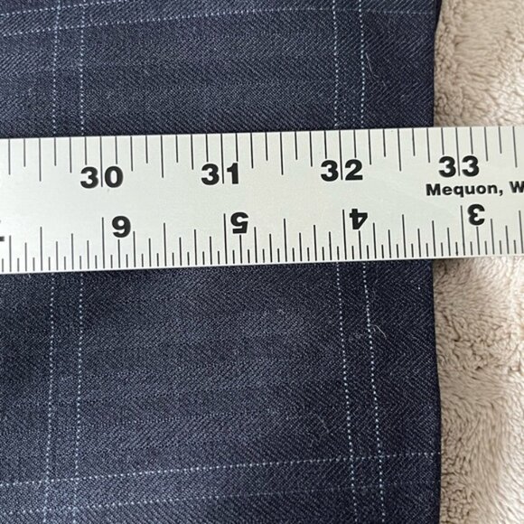 Brooks Brothers 346 Regent Fit Navy Windowpane Wool Blazer Sport Coat Jacket 48L - Picture 15 of 15